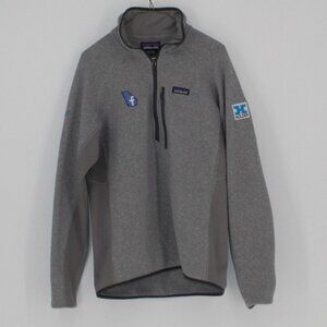 8) Patagonia Grey 1/4 Zip Pullover Shirt Men Size L